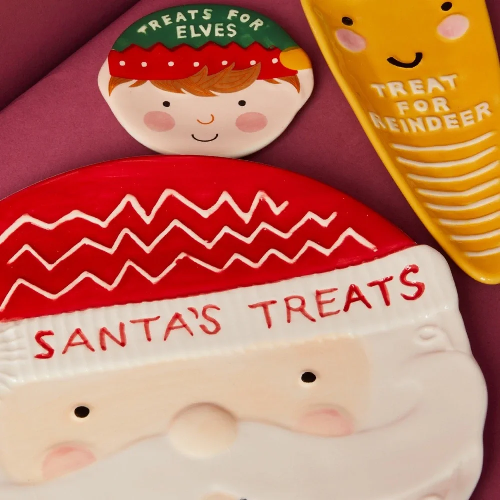 Christmas Eve 3 pc Santa’s Treat Plate Set
